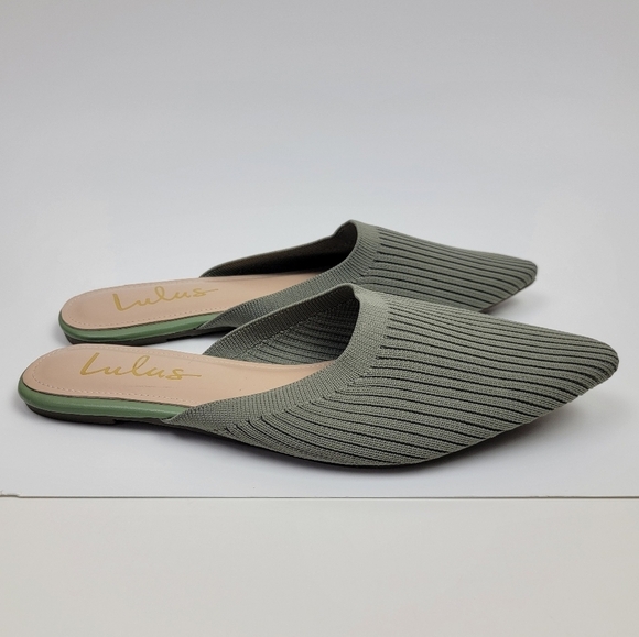 Lulu's Jeaney Ribbed Knit Pointed Toe Mule - 8.5 - Picture 2 of 12